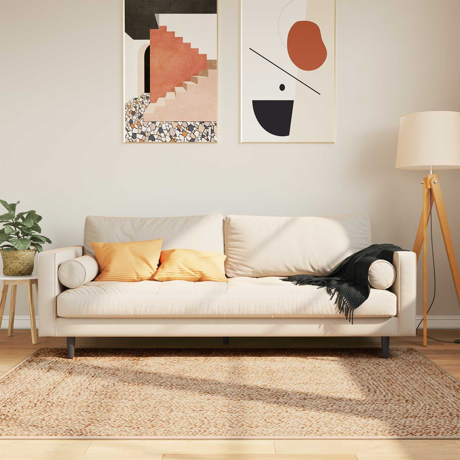 vidaXL Χαλί Runner MARSA Καφέ 120 x 170 cm Πολυέστερ και PVC