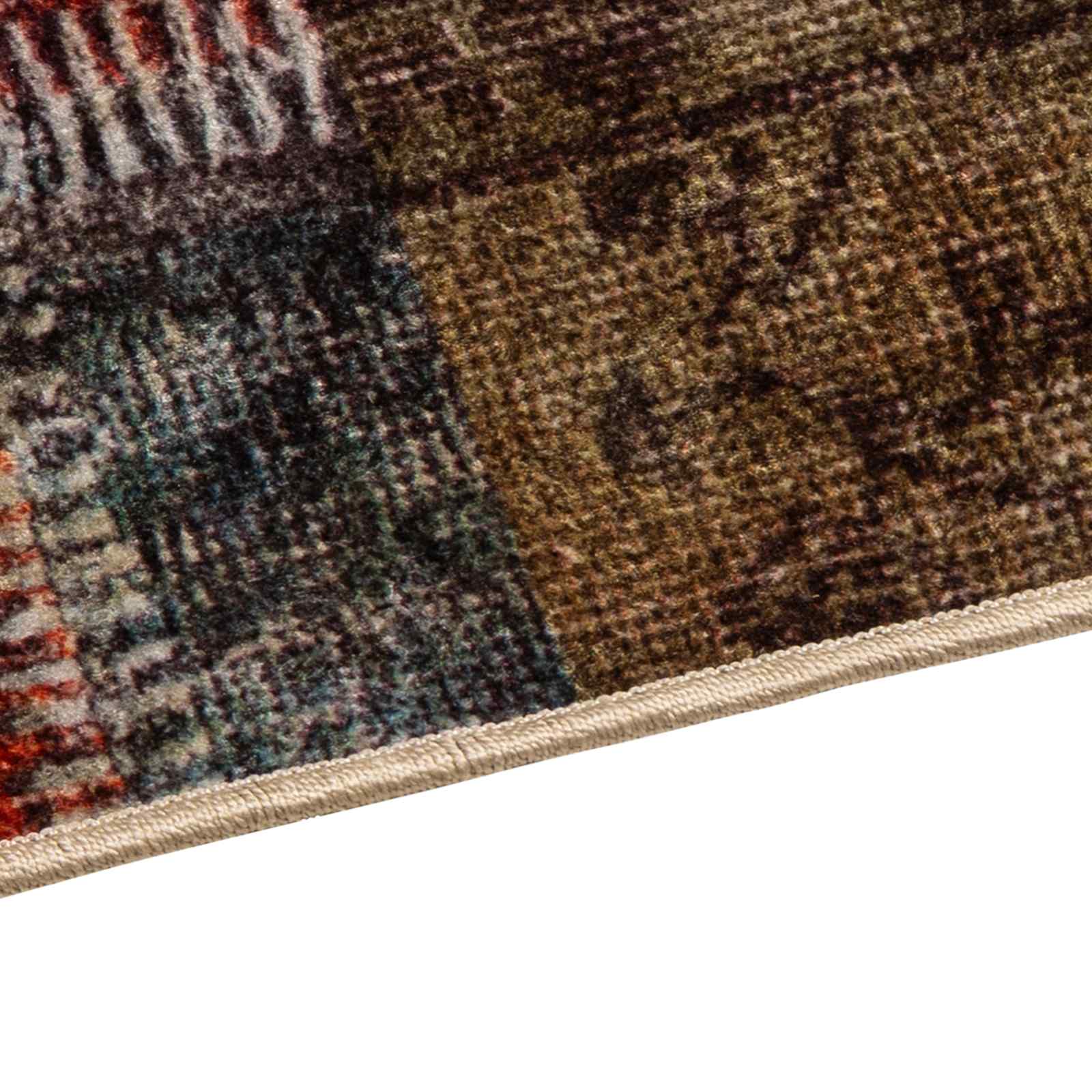 vidaXL Χαλί Runner MARSA Πολύχρωμο 100 x 200 cm Πολυέστερ και PVC - Image 3