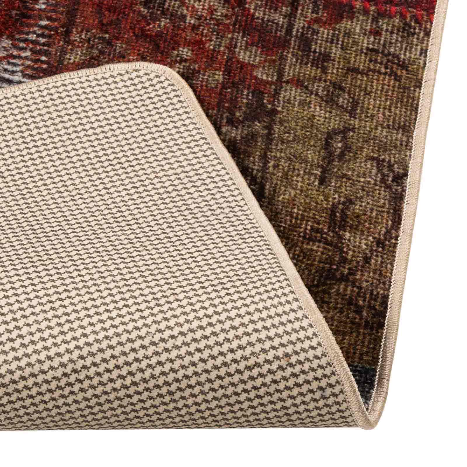 vidaXL Χαλί Runner MARSA Πολύχρωμο 100 x 400 cm Πολυέστερ και PVC - Image 4