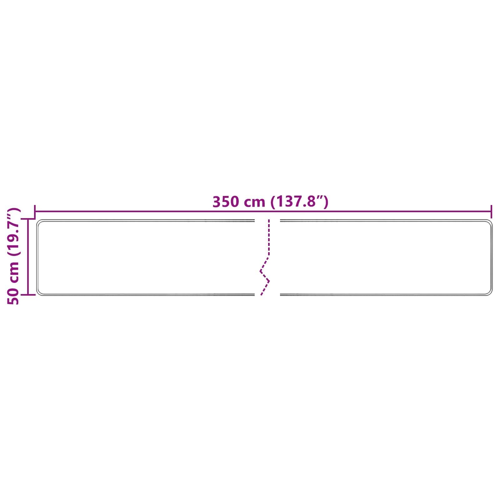vidaXL Χαλί Runner MARSA Πολύχρωμο 50 x 350 εκ. Πολυέστερ και PVC - Image 7