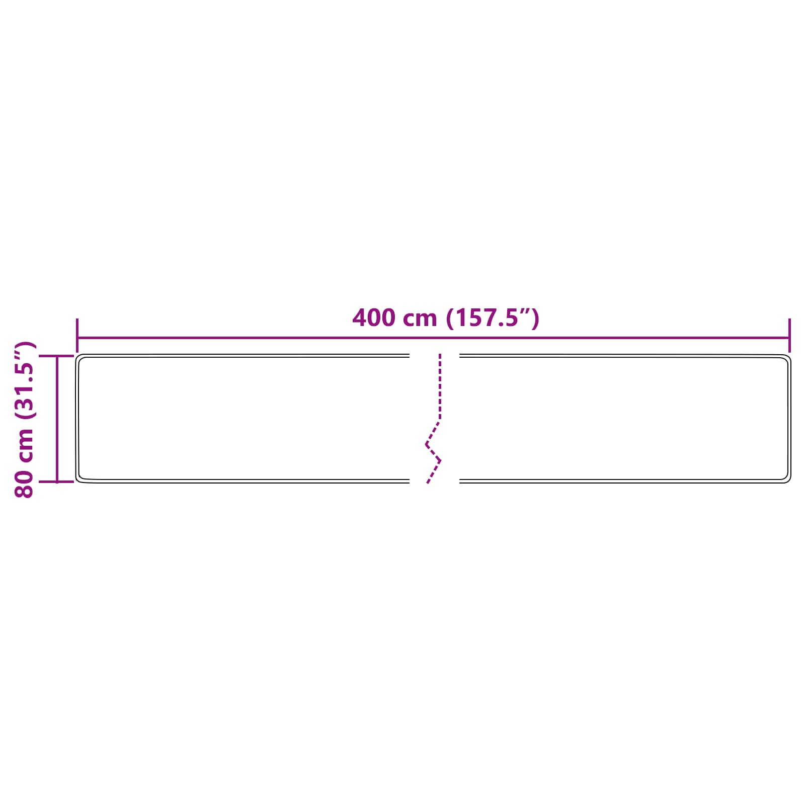 vidaXL Χαλί Runner MARSA Πολύχρωμο 80 x 400 εκ. Πολυέστερ και PVC - Image 7