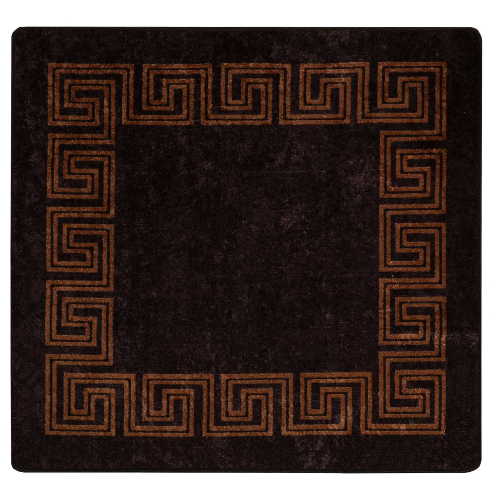 vidaXL Χαλί Runner MARSA Μαύρο 100 x 100 cm Πολυέστερ και PVC - Image 2