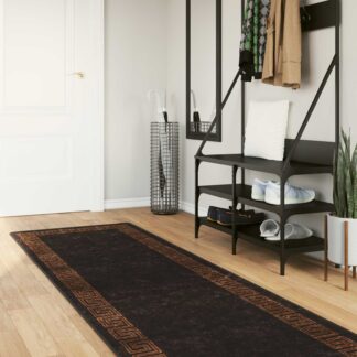 vidaXL Χαλί Runner MARSA Μαύρο 100 x 350 εκ. Πολυέστερ και PVC