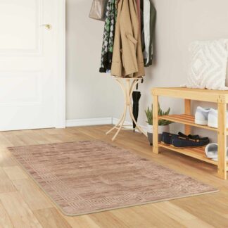 vidaXL Χαλί Runner MARSA Μπεζ και χρυσό 100 x 200 cm Πολυέστερ και PVC