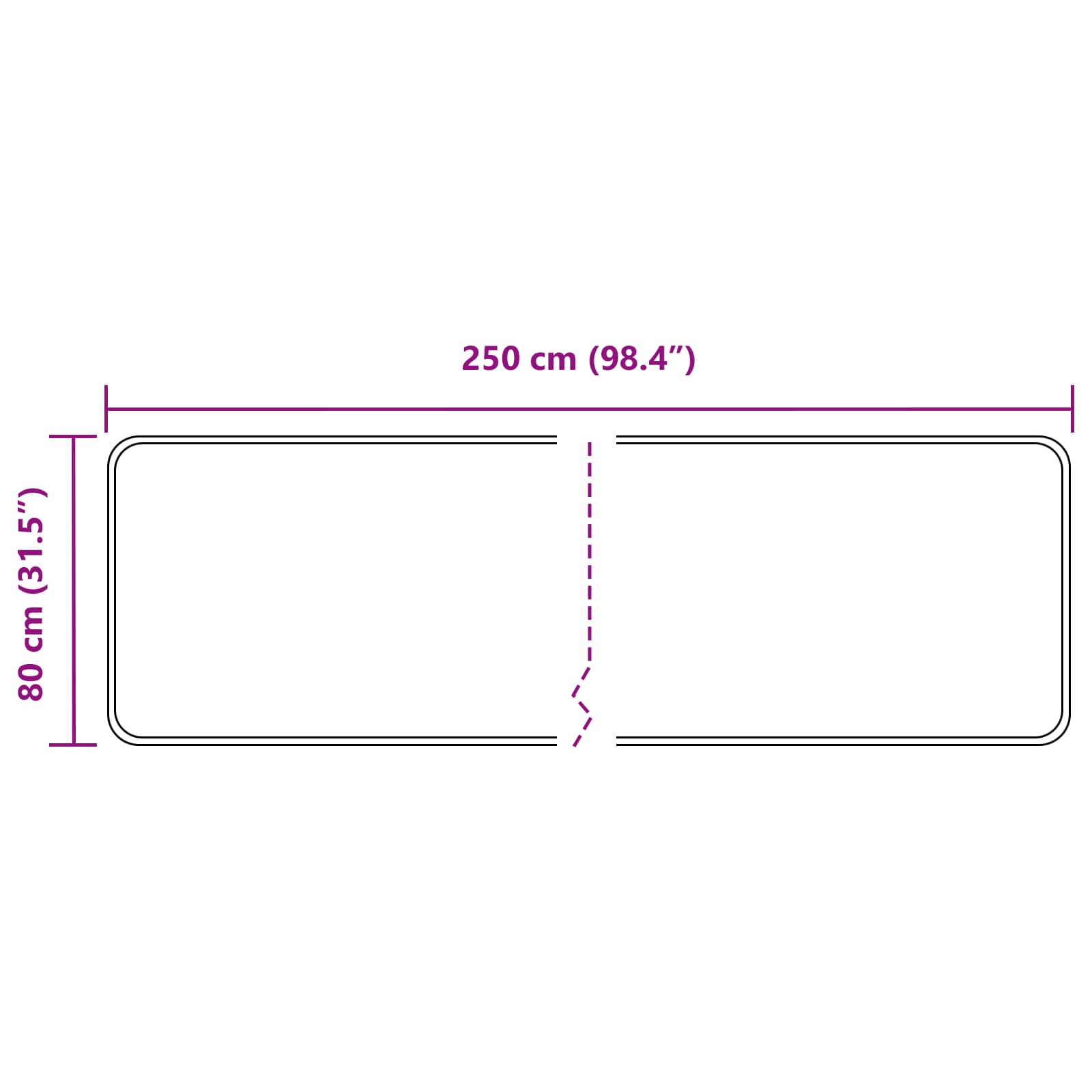 vidaXL Χαλί Runner MARSA Μπεζ και Μαύρο 80 x 250 cm Πολυέστερ και PVC - Image 7