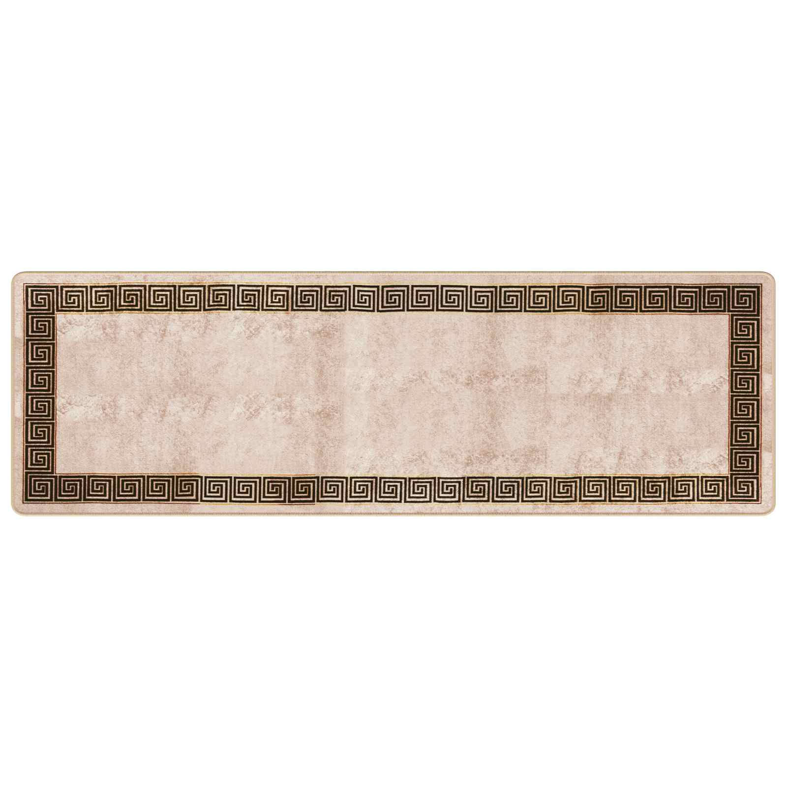 vidaXL Χαλί Runner MARSA Μπεζ και Μαύρο 80 x 250 cm Πολυέστερ και PVC - Image 2