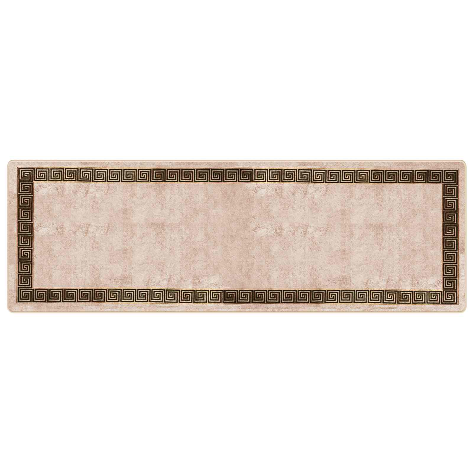 vidaXL Χαλί Runner MARSA Μπεζ και Μαύρο 100 x 300 cm Πολυέστερ και PVC - Image 2