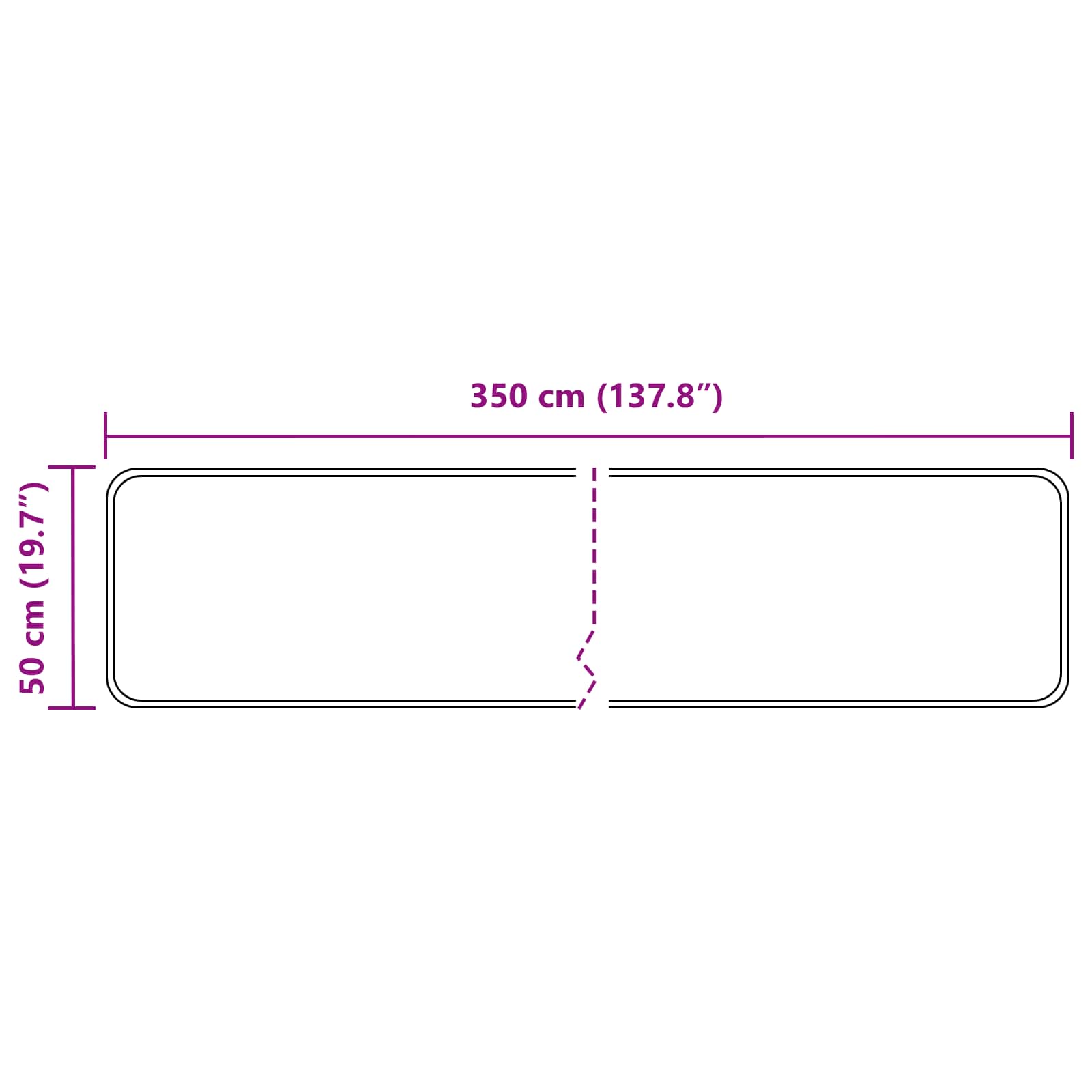vidaXL Χαλί Runner MARSA Γκρι και Χρυσό 50 x 350 εκ. Πολυέστερ και PVC - Image 7