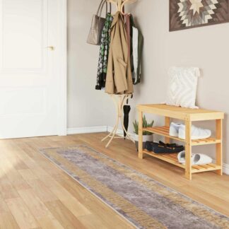 vidaXL Χαλί Runner MARSA Γκρι και Χρυσό 50 x 400 εκ. Πολυέστερ και PVC