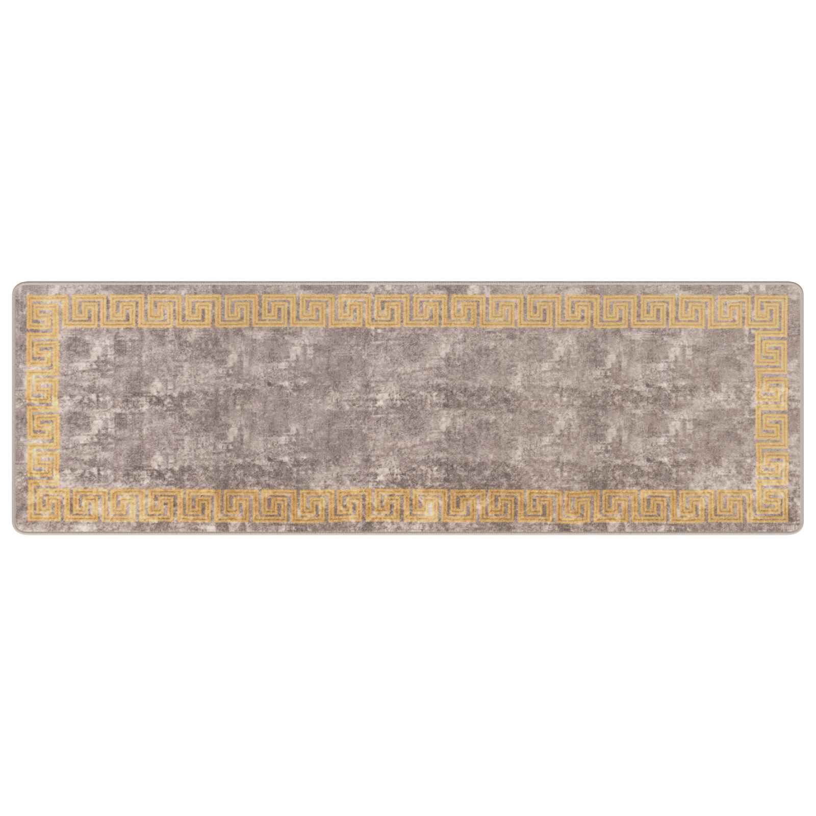 vidaXL Χαλί Runner MARSA Γκρι και Χρυσό 80 x 250 cm Πολυέστερ και PVC - Image 2