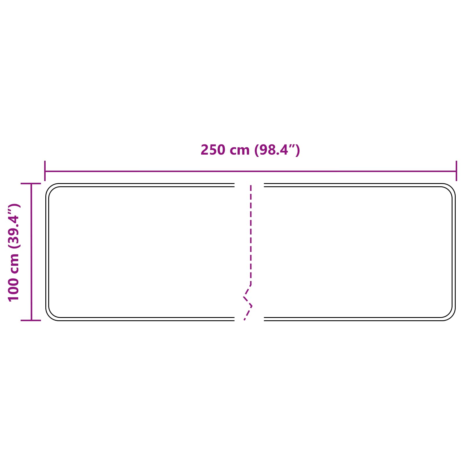 vidaXL Χαλί Runner MARSA Γκρι και Χρυσό 100 x 250 cm Πολυέστερ και PVC - Image 7
