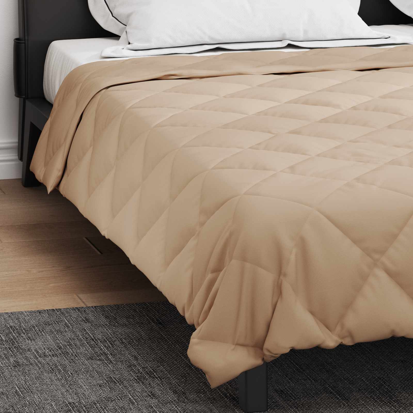 vidaXL Καλοκαιρινό Παπλωματοθήκη 240 x 200 cm Καλοκαίρι Taupe - Image 4