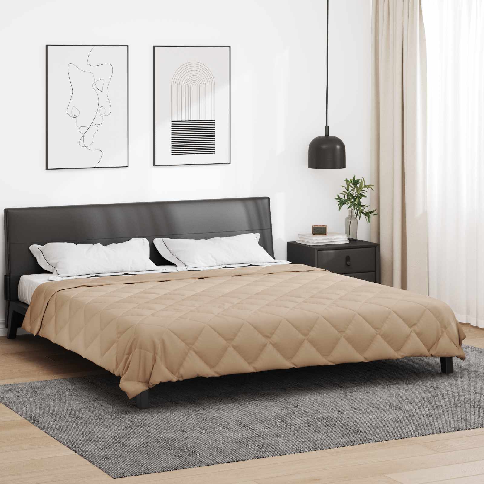 vidaXL Καλοκαιρινό Παπλωματοθήκη 240 x 200 cm Καλοκαίρι Taupe
