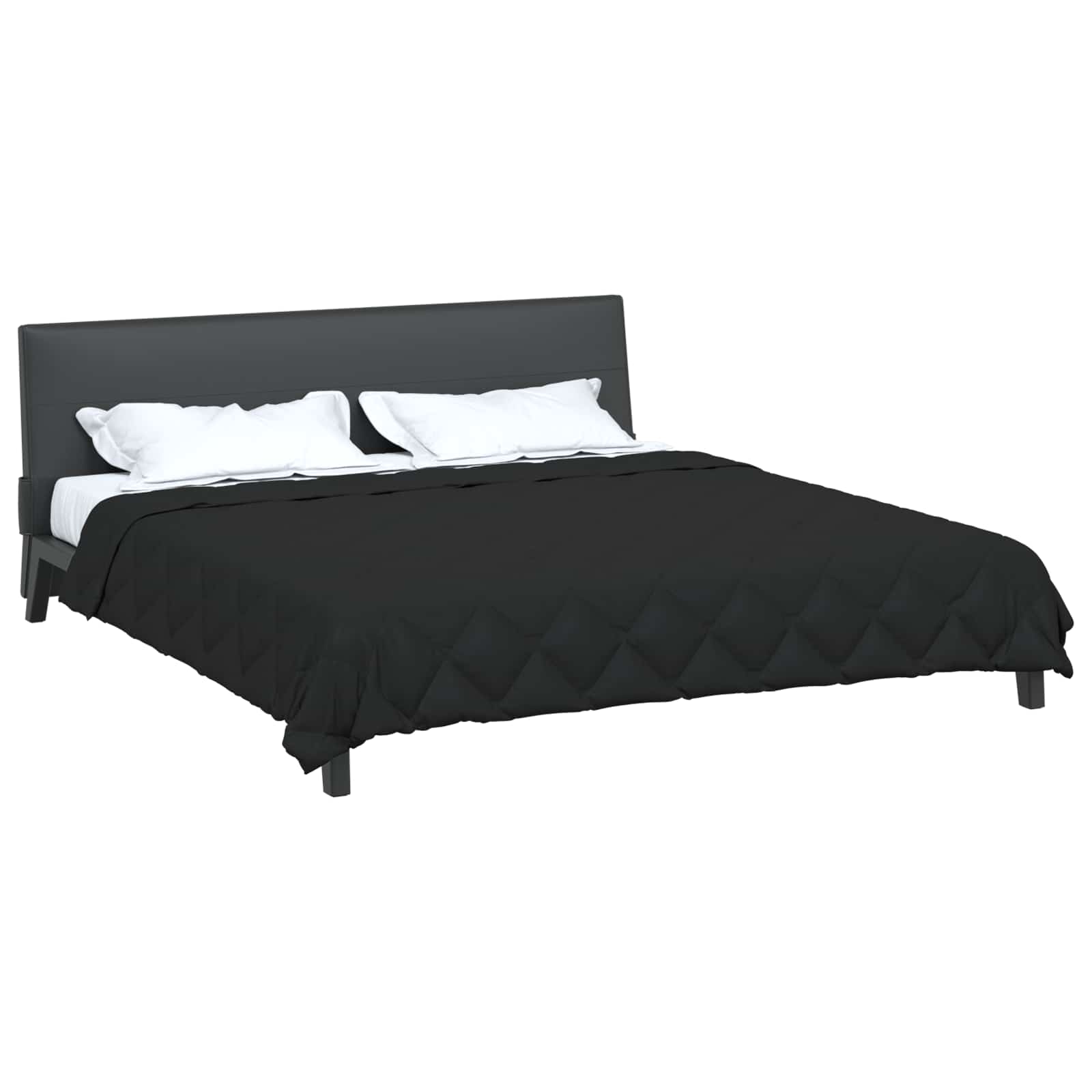 vidaXL Κουβέρτα ολόκληρου του χρόνου Μαύρο 200 x 220 cm Μικροΐνες - Image 3