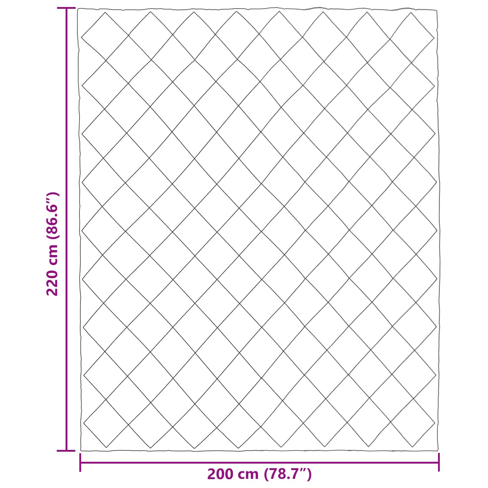 vidaXL Κουβέρτα ολόκληρου του χρόνου Μαύρο 200 x 220 cm Μικροΐνες - Image 10