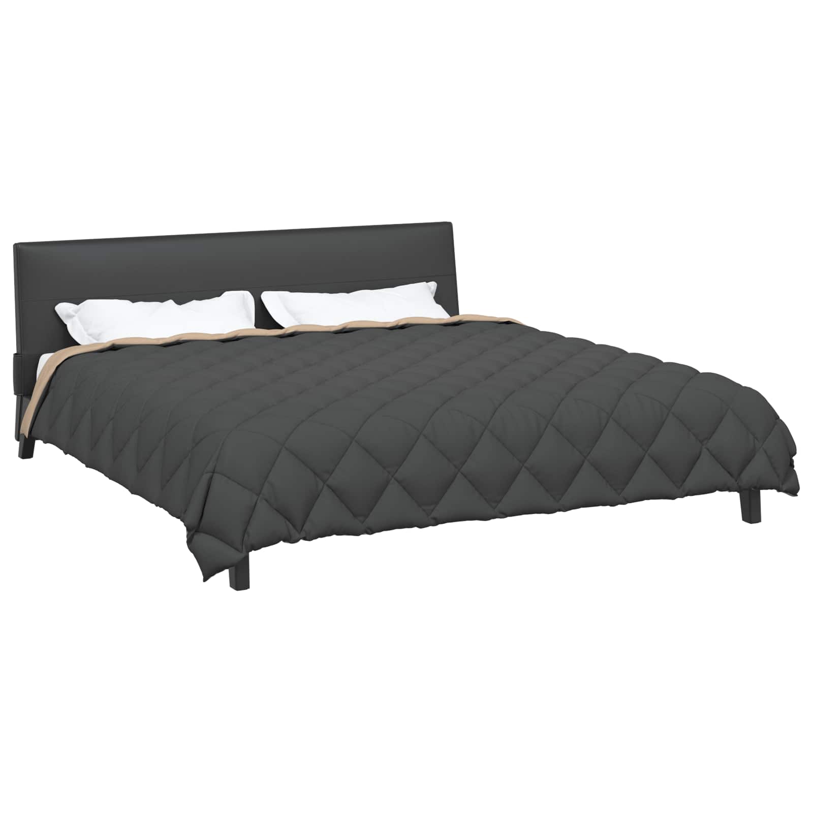 vidaXL Χειμερινό Παπλωματοθήκη 220 x 240 cm 450 gsm Ανθρακί και Taupe - Image 3