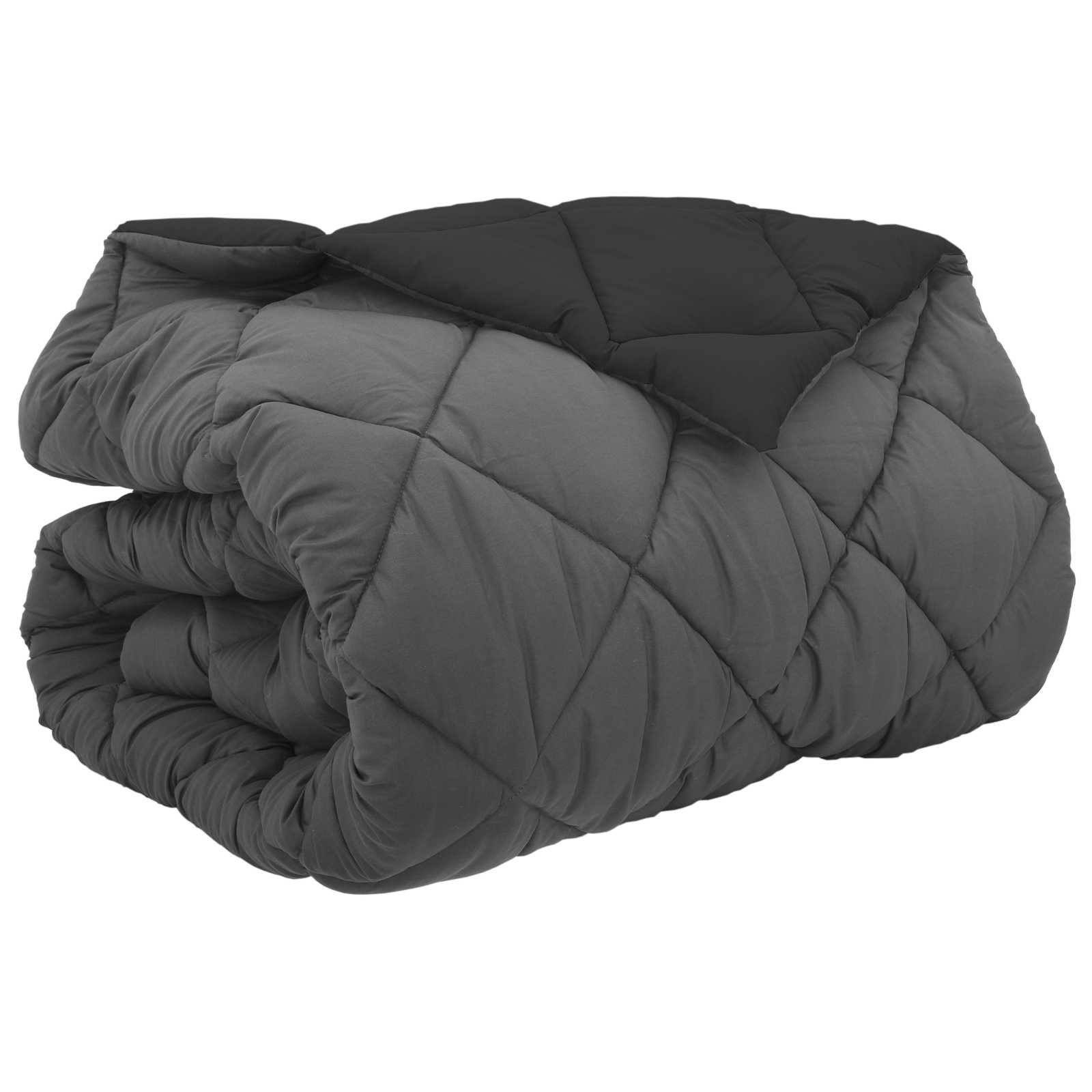 vidaXL Χειμερινό Παπλωματοθήκη 220 x 260 cm 450 gsm Μαύρο και Ανθρακί - Image 2