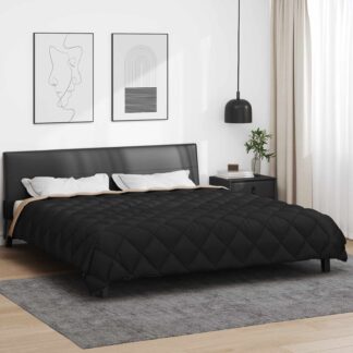 vidaXL Χειμερινό Παπλωματοθήκη 220 x 260 cm 450 gsm Μαύρο και Ταμπά