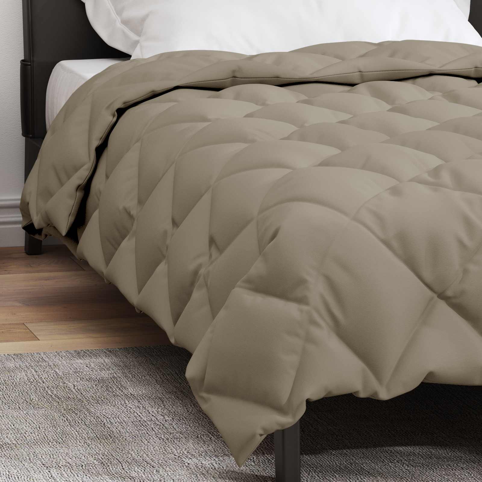vidaXL Χειμερινό Παπλωματοθήκη 135 x 220 εκ. 450 gsm Ανοιχτό γκρι - Image 4