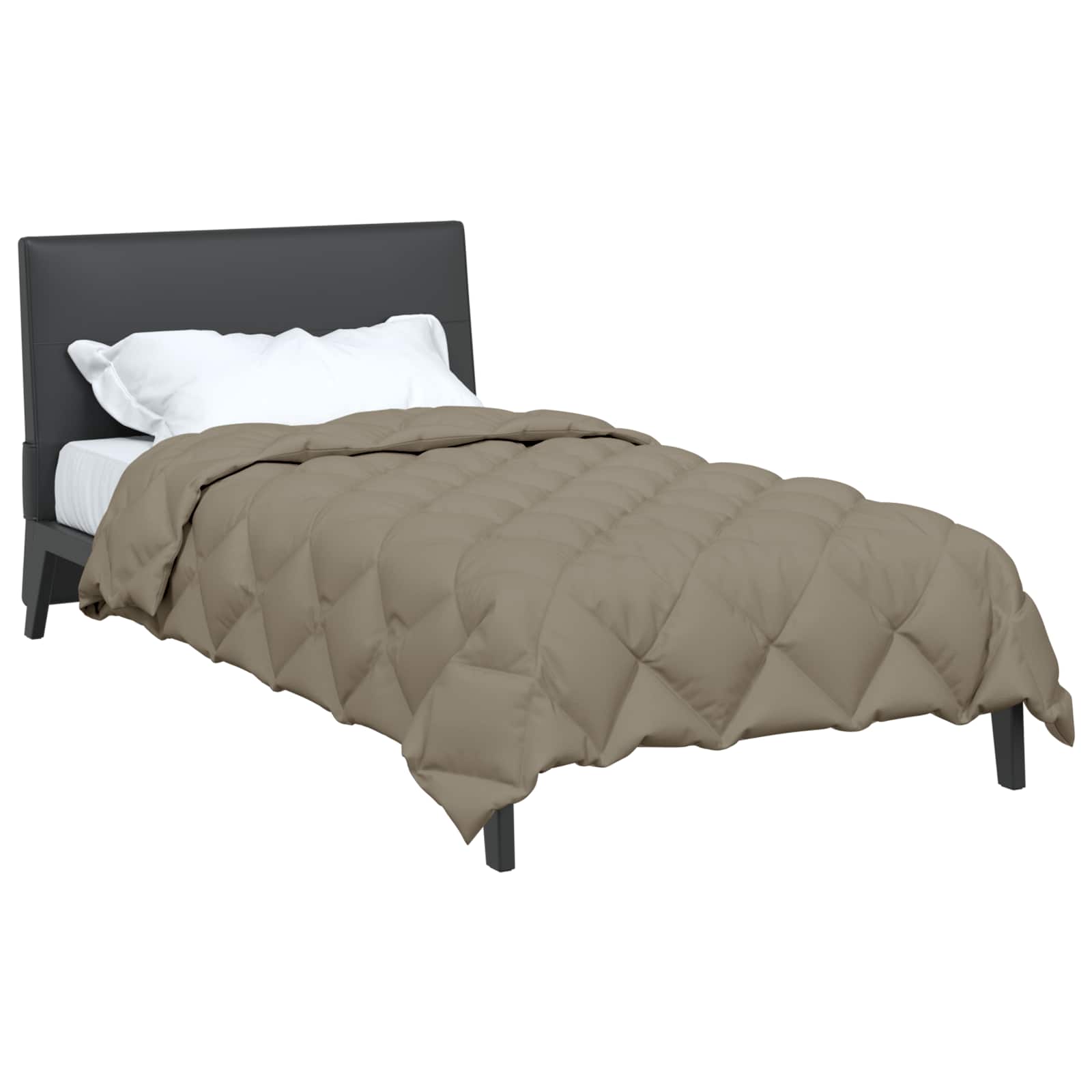 vidaXL Χειμερινό Παπλωματοθήκη 135 x 220 εκ. 450 gsm Ανοιχτό γκρι - Image 3