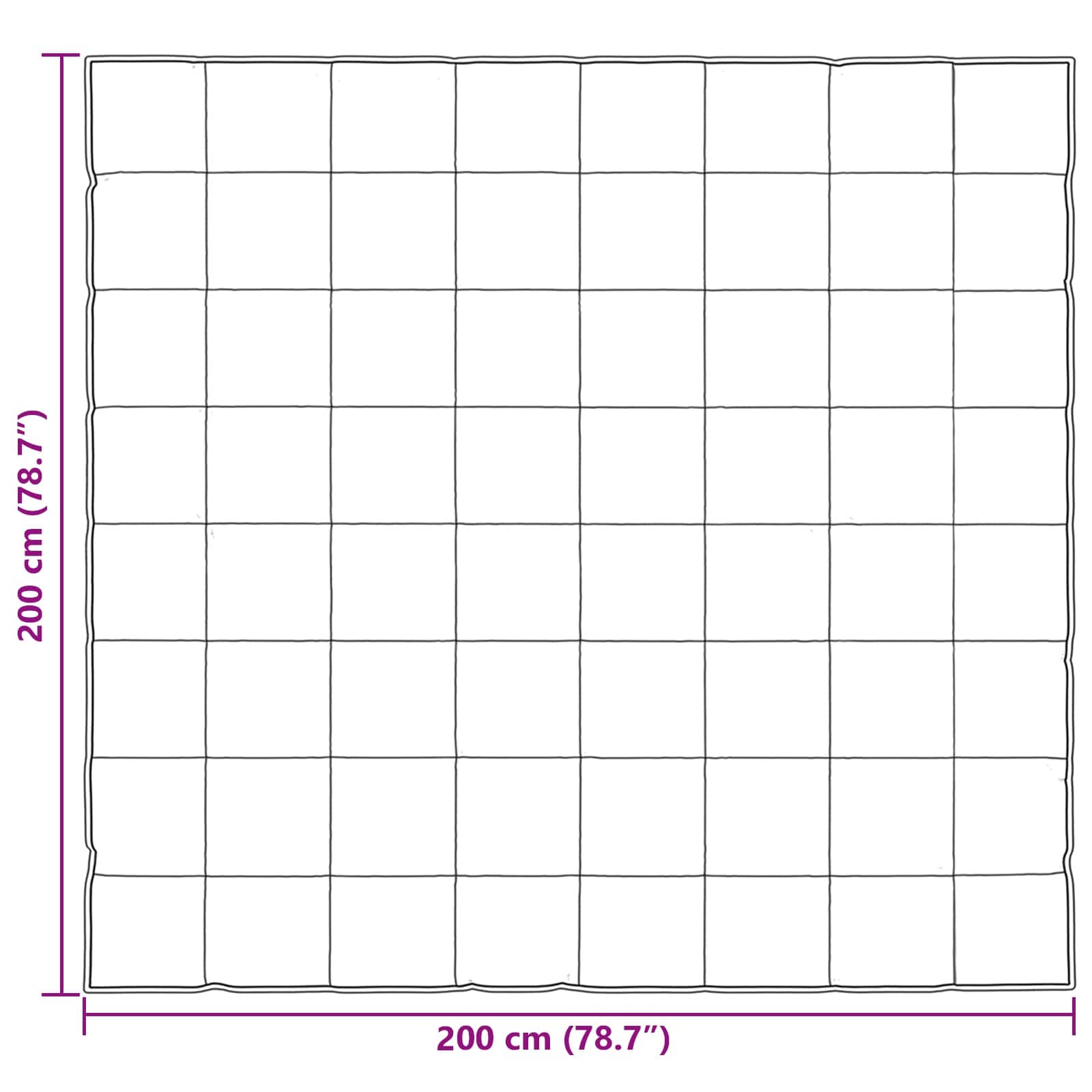 vidaXL Καλοκαιρινό Παπλωματοθήκη Ασημί 200 x 200 cm - Image 10