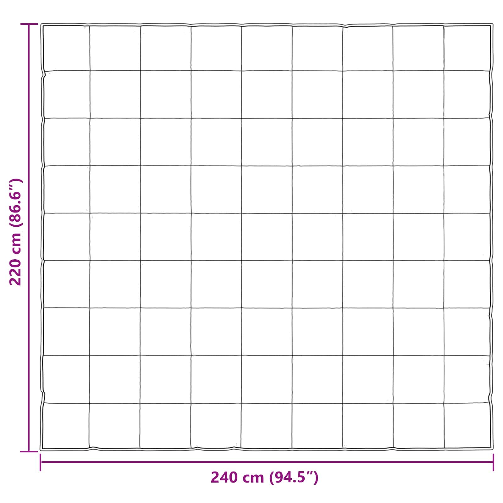 vidaXL Κουβέρτα ολόκληρου του χρόνου 220 x 240 cm 300 gsm Μαύρο - Image 10
