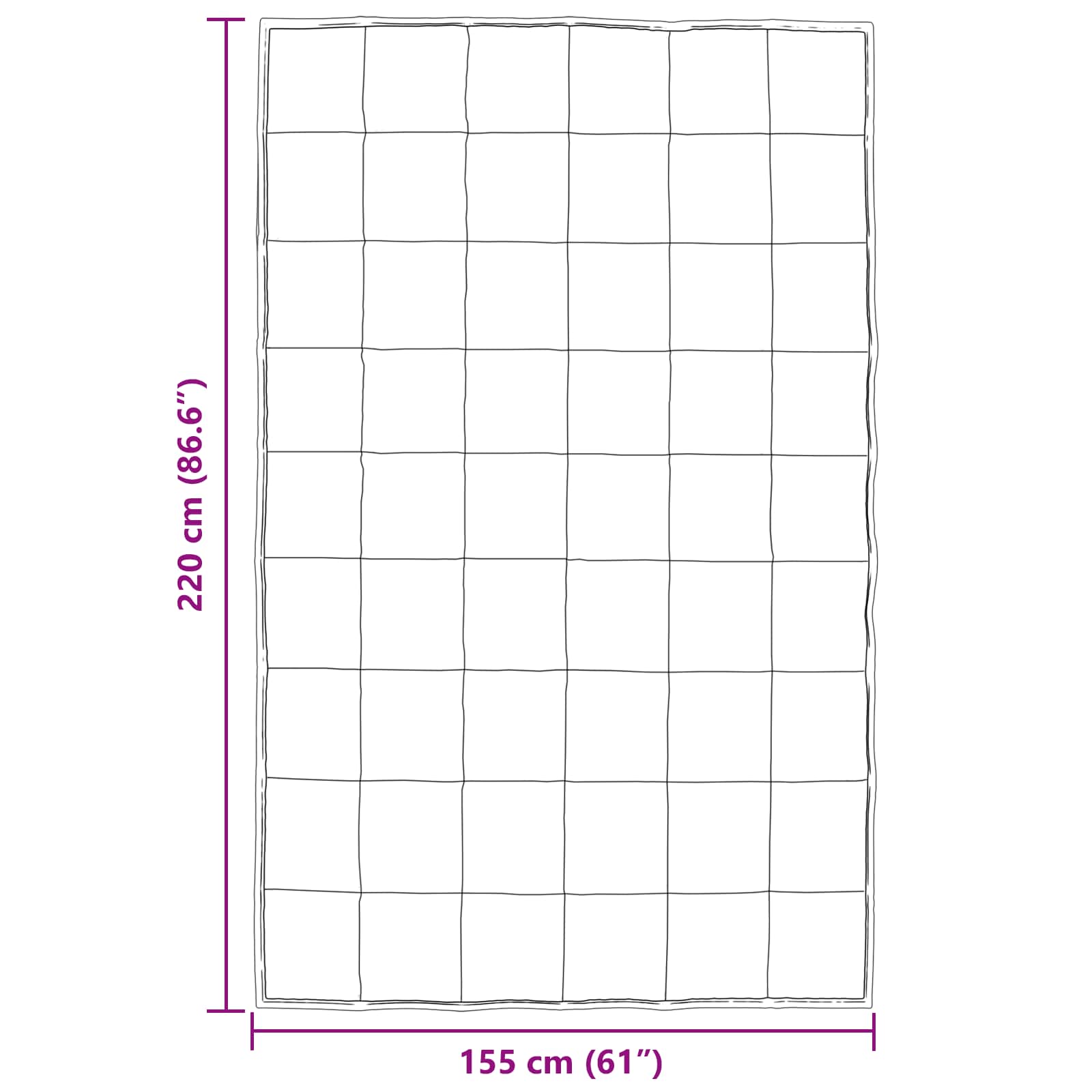 vidaXL Χειμερινό Παπλωματοθήκη 155 x 220 cm 450 gsm Μαύρο - Image 10