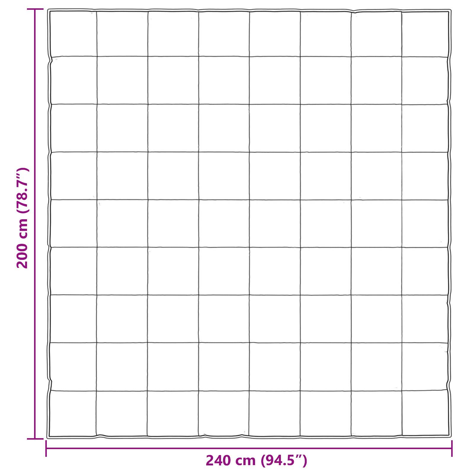 vidaXL Χειμερινό Παπλωματοθήκη 200 x 240 cm 450 gsm Ασημί - Image 10