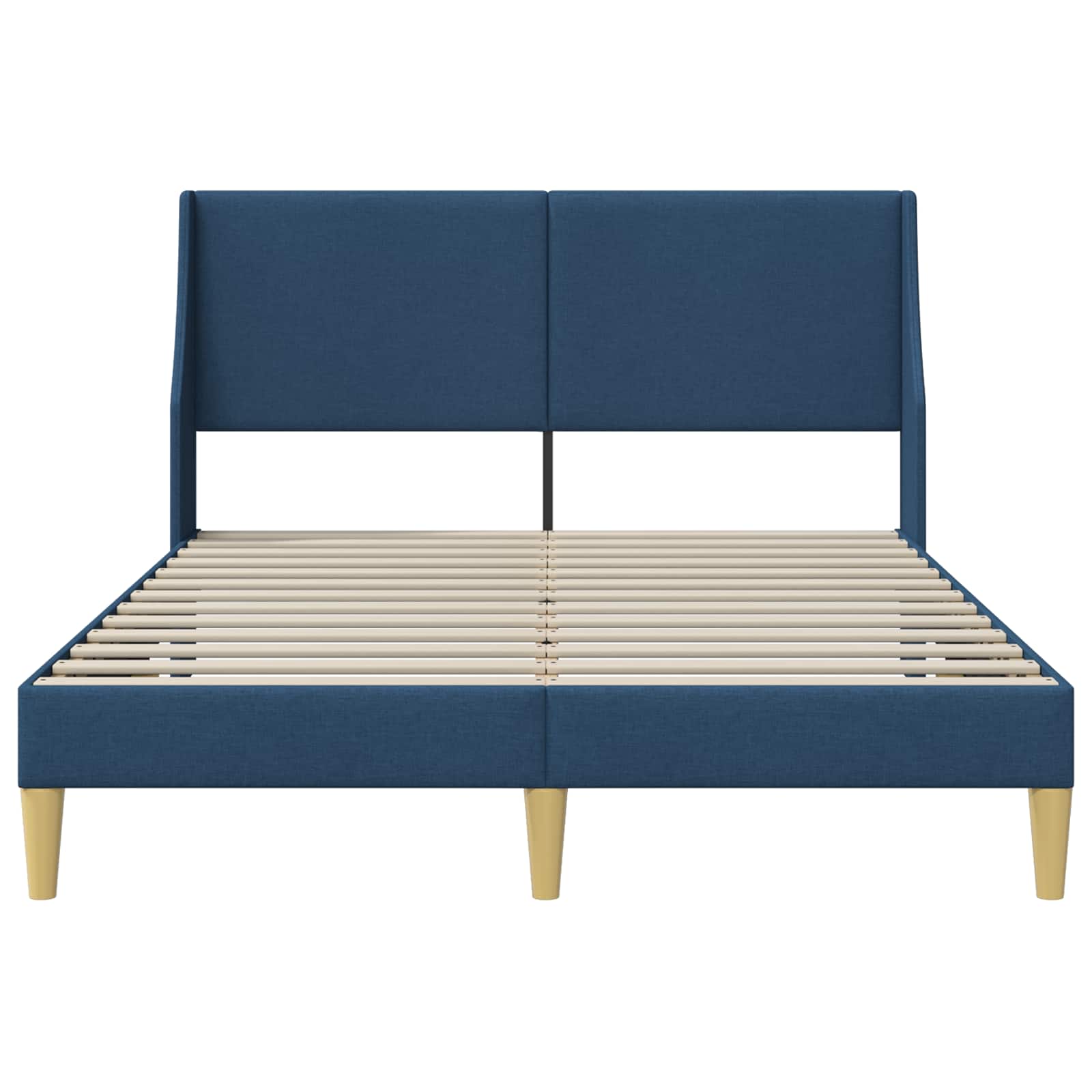 vidaXL Σκελετός Κρεβατιού Μονόχρωμο Μπλε 120 x 190 cm ύφασμα - Image 4