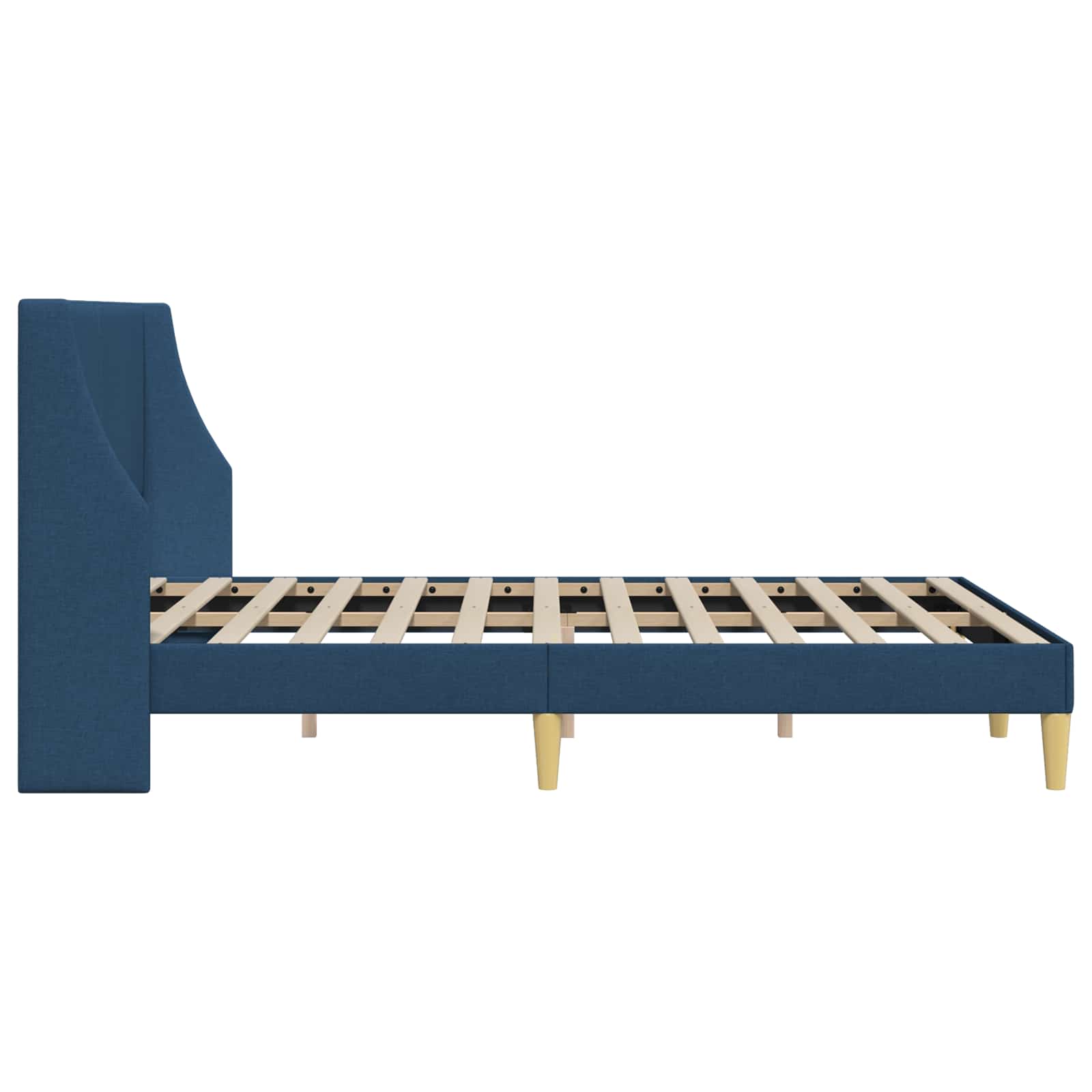 vidaXL Σκελετός Κρεβατιού Μονόχρωμο Μπλε 120 x 190 cm ύφασμα - Image 5
