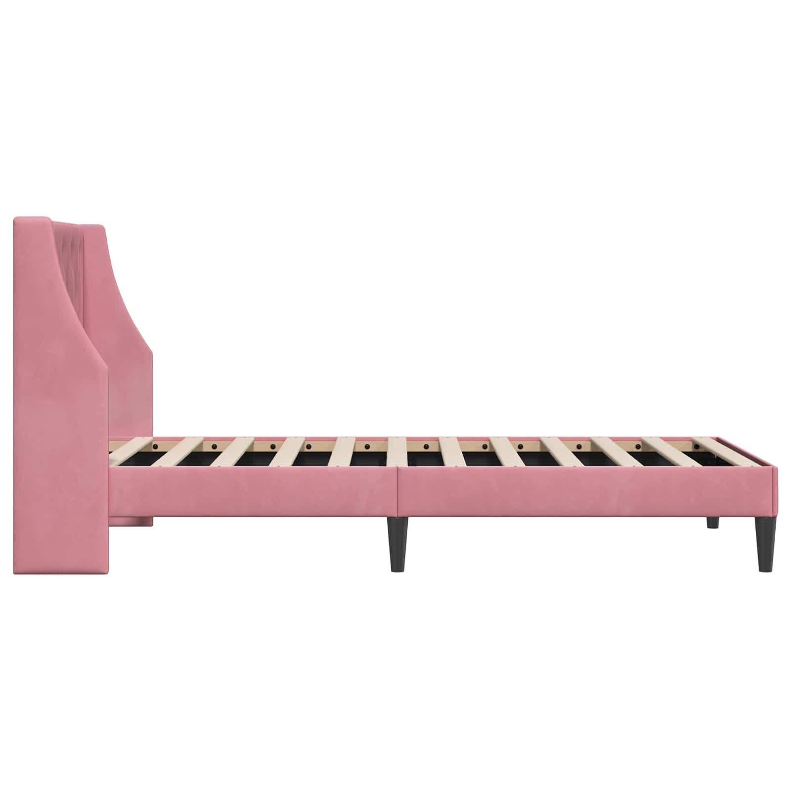 vidaXL Σκελετός Κρεβατιού με κεφαλάρι Ροζ 80 x 200 cm Βελούδο - Image 5