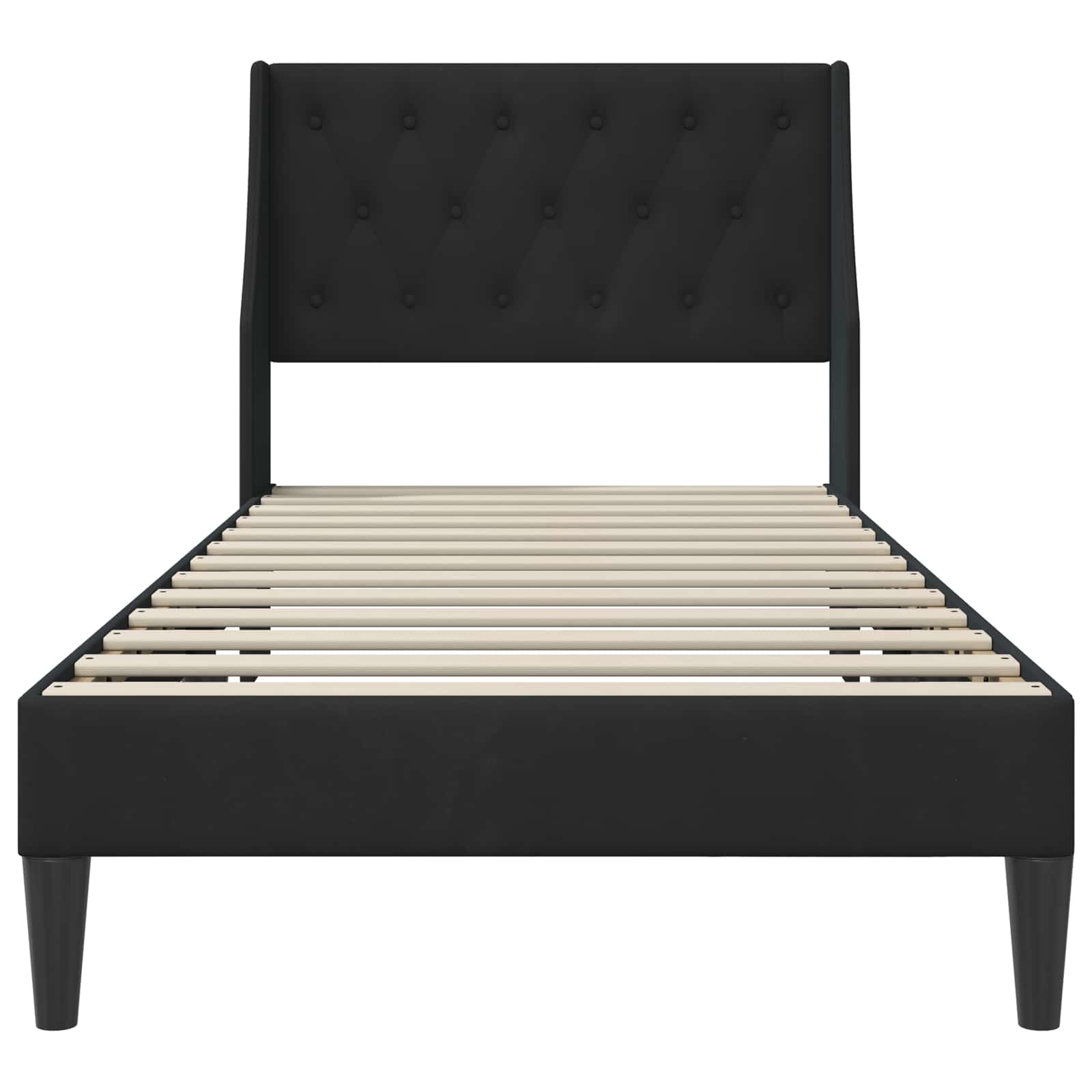 vidaXL Σκελετός Κρεβατιού με κεφαλάρι Μαύρο 80 x 200 cm Βελούδο - Image 4