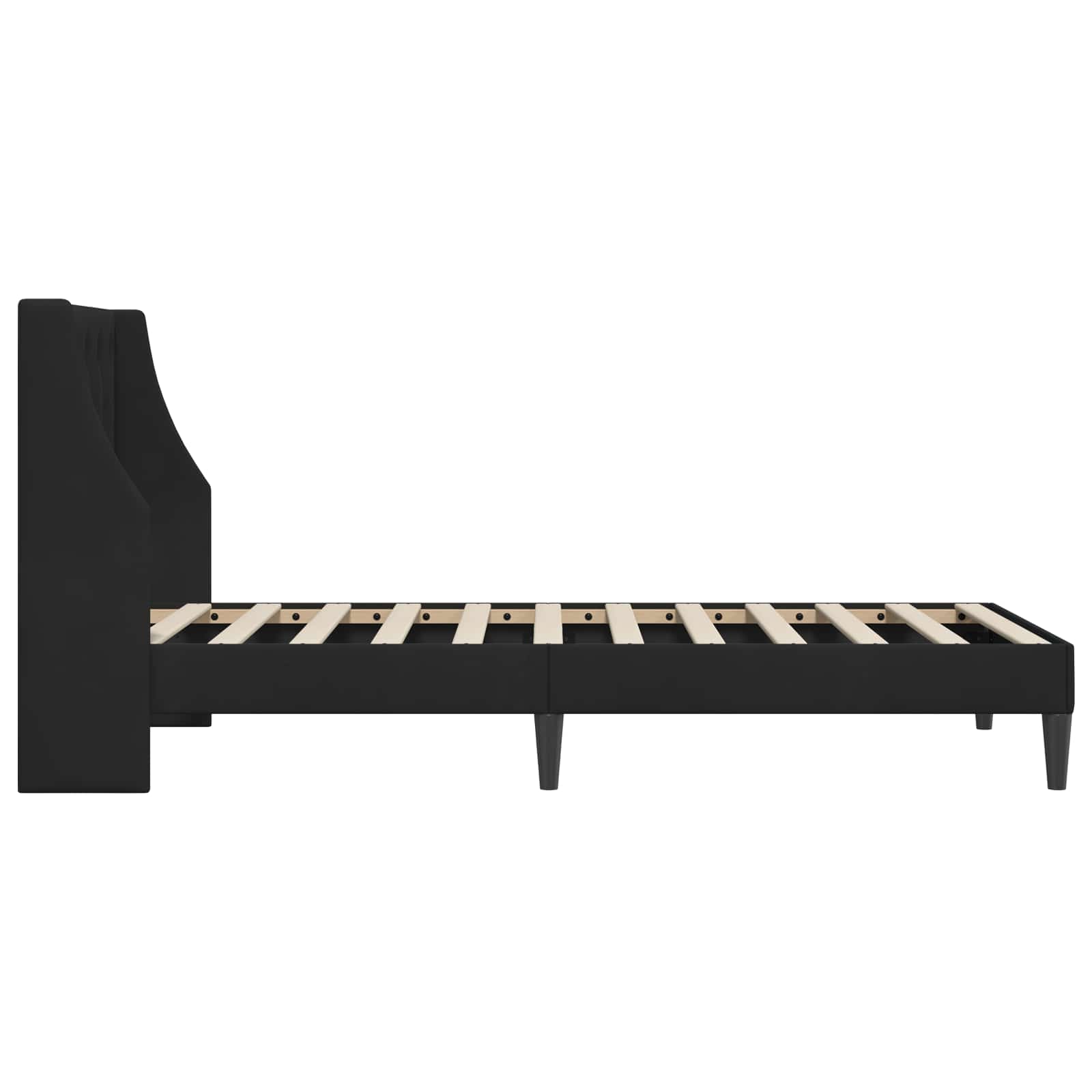 vidaXL Σκελετός Κρεβατιού με κεφαλάρι Μαύρο 80 x 200 cm Βελούδο - Image 5