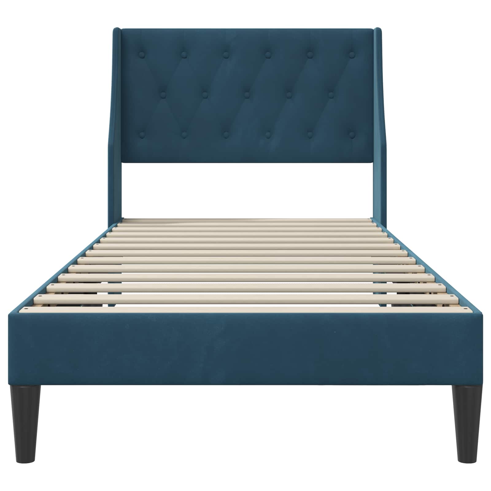 vidaXL Σκελετός Κρεβατιού με κεφαλάρι Μπλε 80 x 200 cm Βελούδο - Image 4