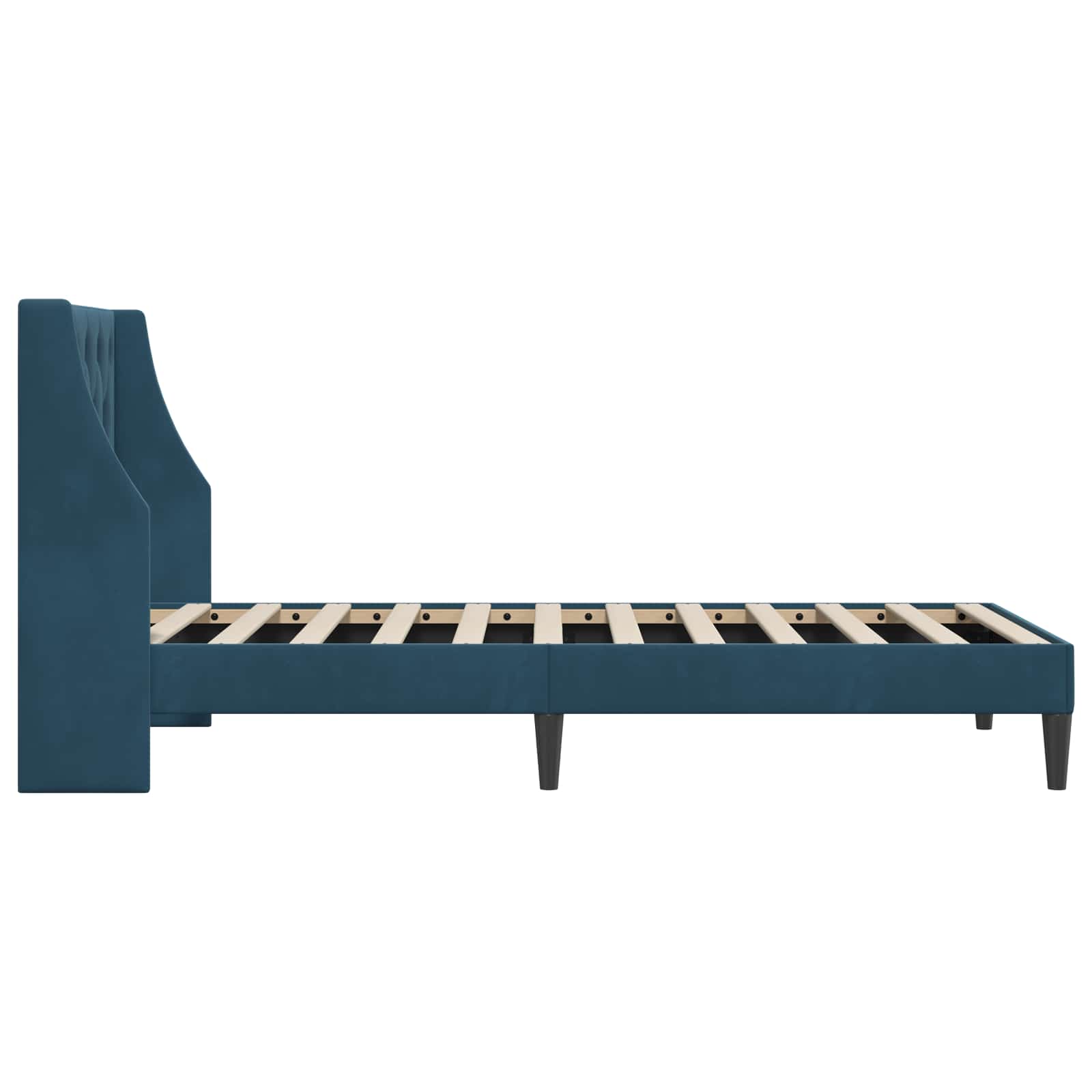 vidaXL Σκελετός Κρεβατιού με κεφαλάρι Μπλε 80 x 200 cm Βελούδο - Image 5