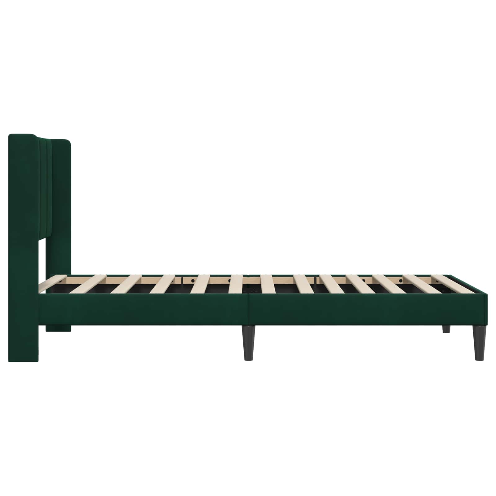 vidaXL Σκελετός Κρεβατιού Σκούρο Πράσινο 80 x 200 cm Βελούδο - Image 5