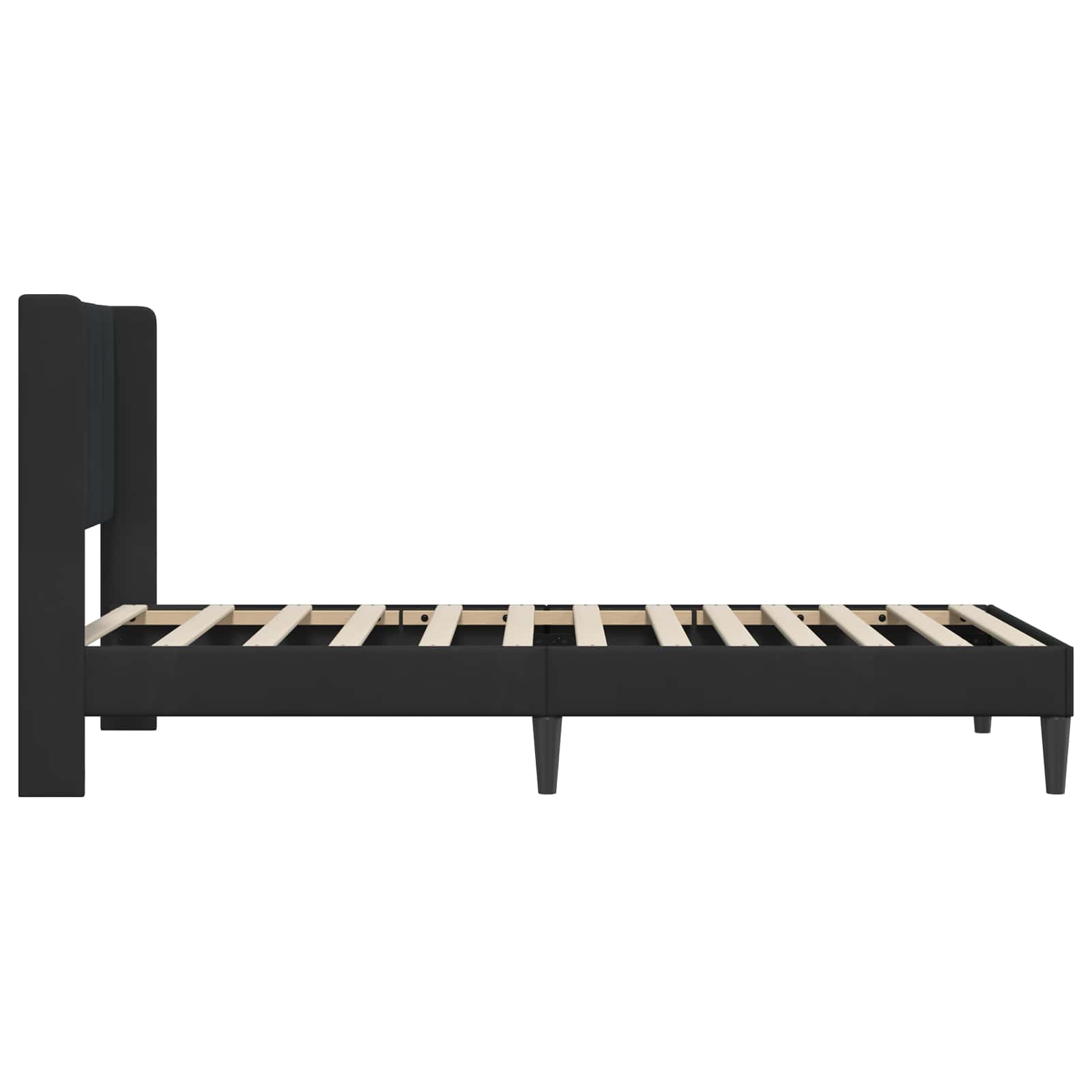 vidaXL Σκελετός Κρεβατιού με κεφαλάρι Μαύρο 80 x 200 cm Βελούδο - Image 5
