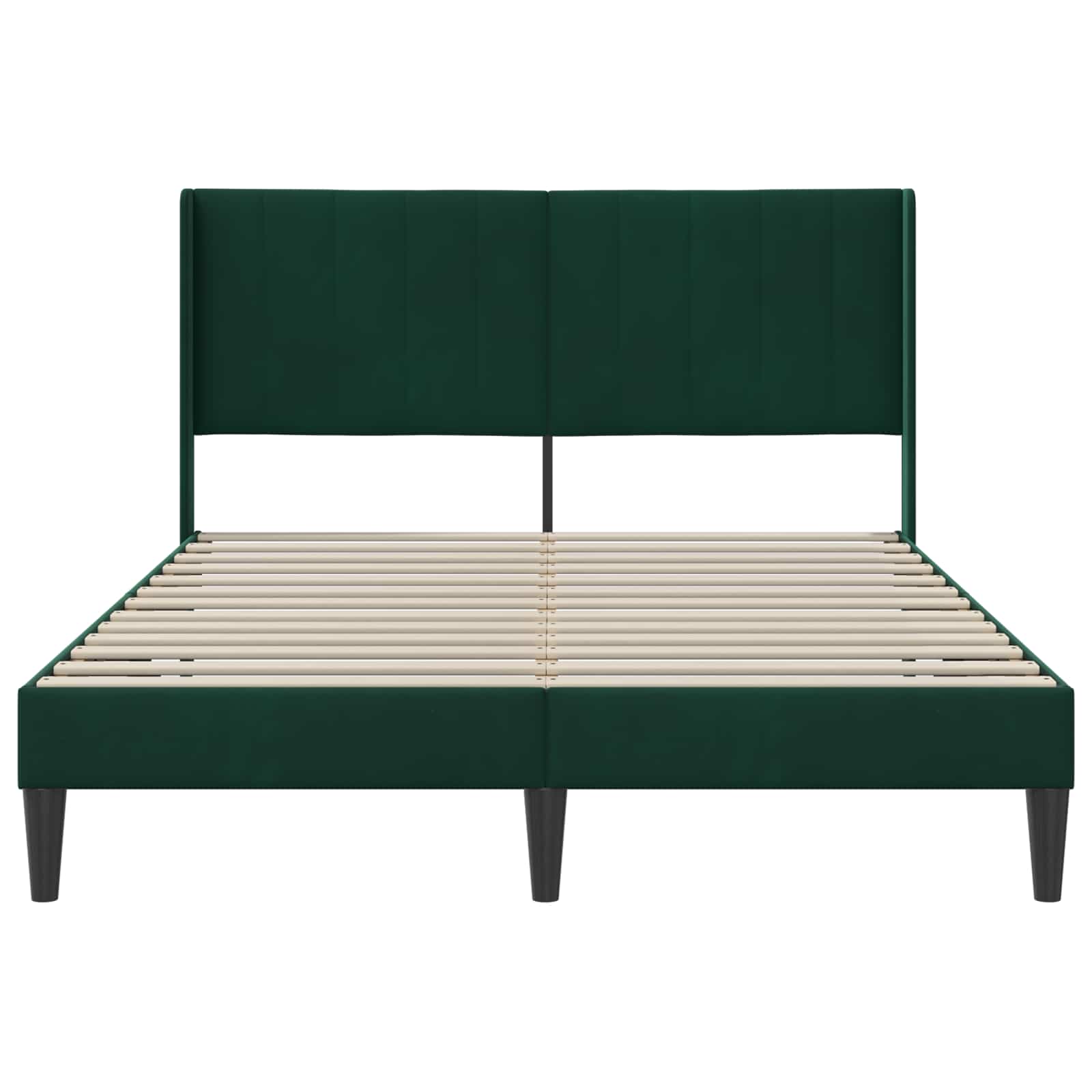 vidaXL Σκελετός Κρεβατιού Σκούρο Πράσινο 120 x 190 cm Βελούδο - Image 4