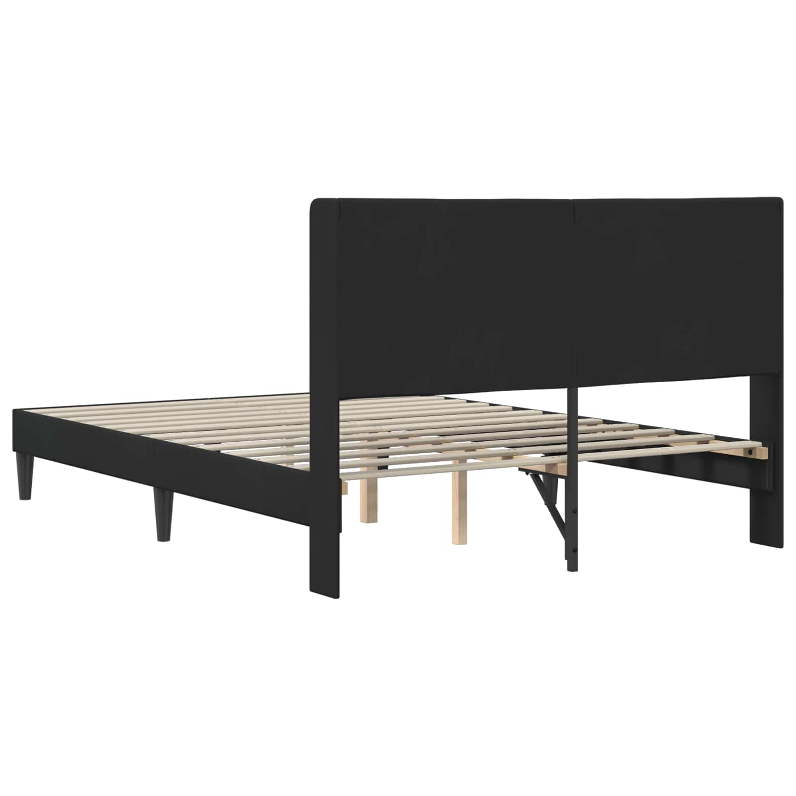 vidaXL Σκελετός Κρεβατιού με κεφαλάρι Μαύρο 120 x 200 cm Βελούδο - Image 6