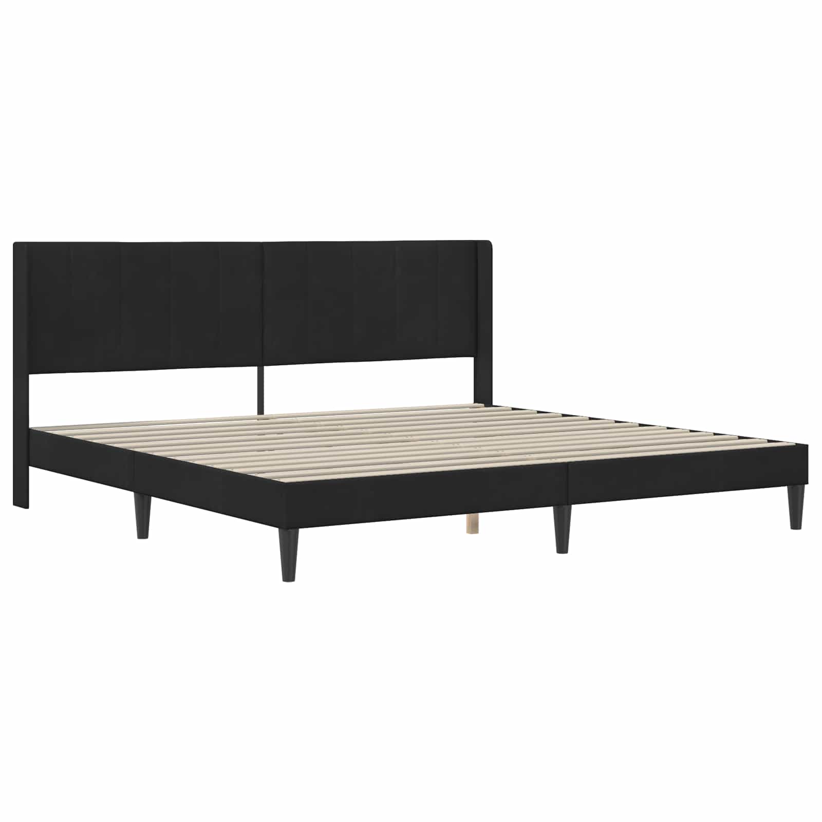 vidaXL Σκελετός Κρεβατιού με κεφαλάρι Μαύρο 180 x 200 cm Βελούδο - Image 3