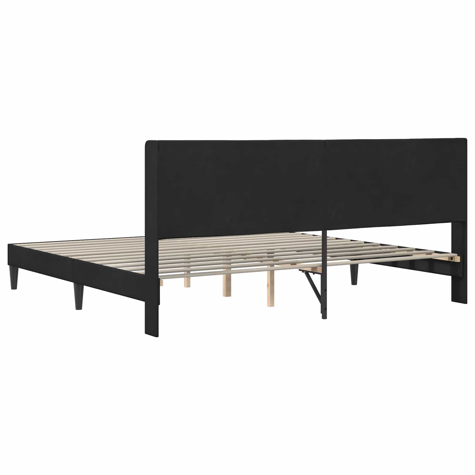 vidaXL Σκελετός Κρεβατιού με κεφαλάρι Μαύρο 180 x 200 cm Βελούδο - Image 6