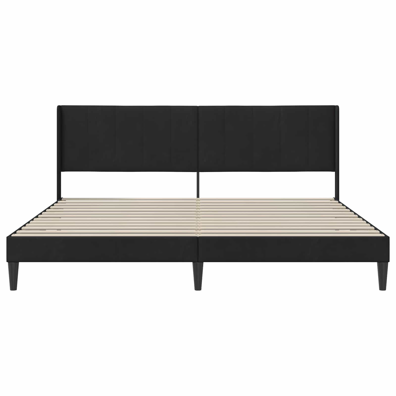 vidaXL Σκελετός Κρεβατιού με κεφαλάρι Μαύρο 180 x 200 cm Βελούδο - Image 4