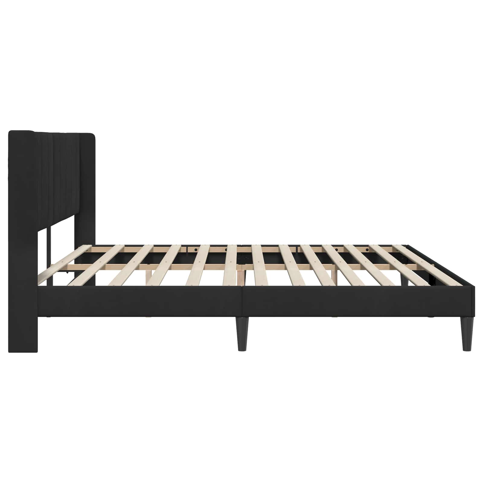 vidaXL Σκελετός Κρεβατιού με κεφαλάρι Μαύρο 180 x 200 cm Βελούδο - Image 5