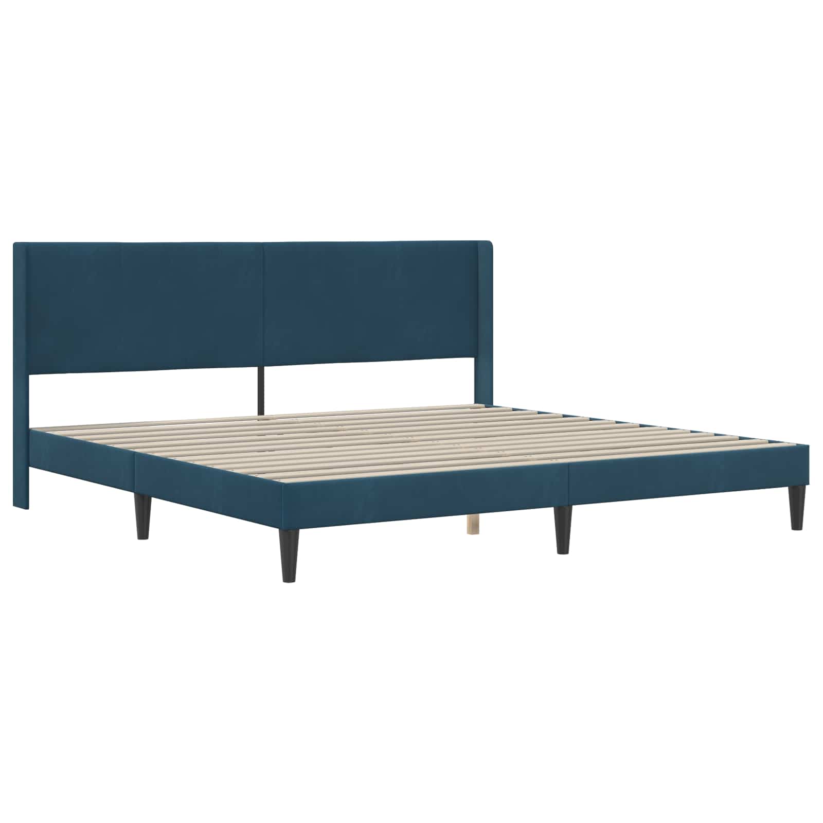 vidaXL Σκελετός Κρεβατιού με κεφαλάρι Μπλε 180 x 200 cm Βελούδο - Image 3