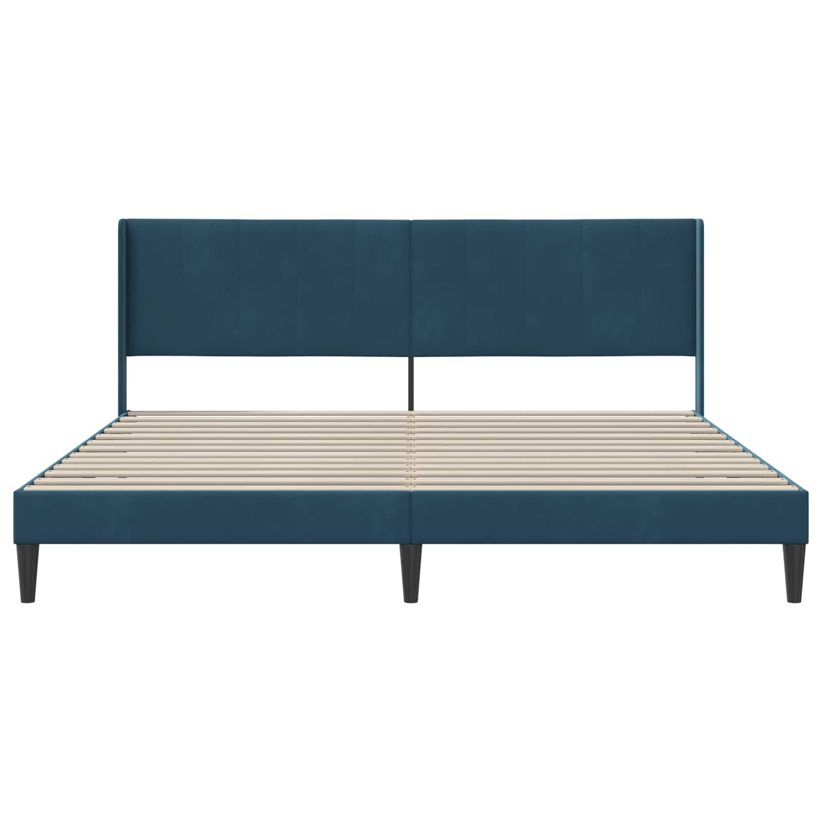 vidaXL Σκελετός Κρεβατιού με κεφαλάρι Μπλε 180 x 200 cm Βελούδο - Image 4