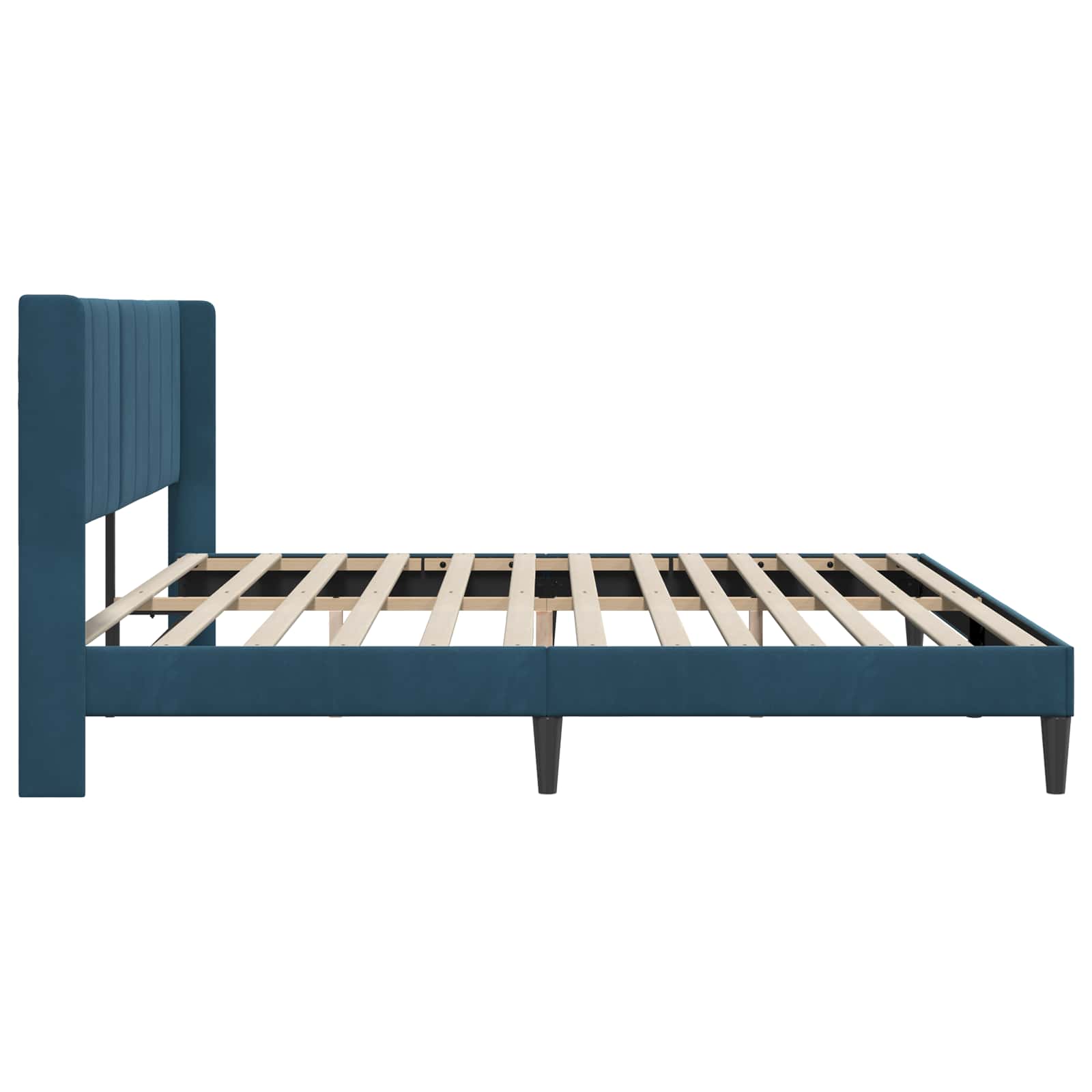 vidaXL Σκελετός Κρεβατιού με κεφαλάρι Μπλε 180 x 200 cm Βελούδο - Image 5