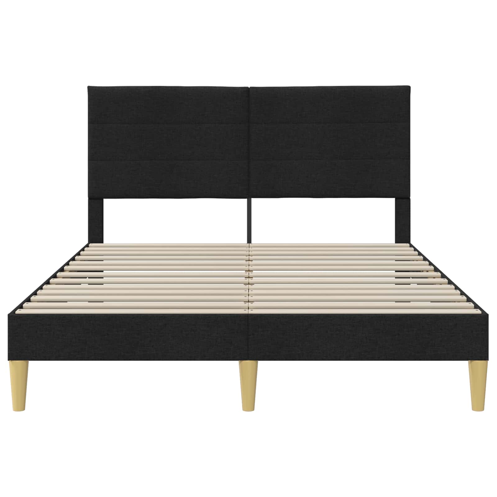vidaXL Σκελετός Κρεβατιού με κεφαλάρι Μαύρο 120 x 190 cm Ύφασμα - Image 4
