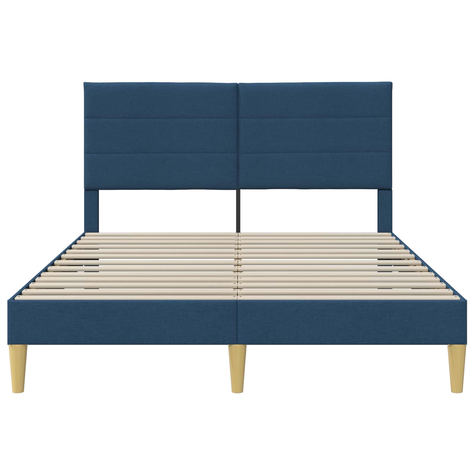 vidaXL Σκελετός Κρεβατιού με κεφαλάρι Μπλε 120 x 190 cm Ύφασμα - Image 4