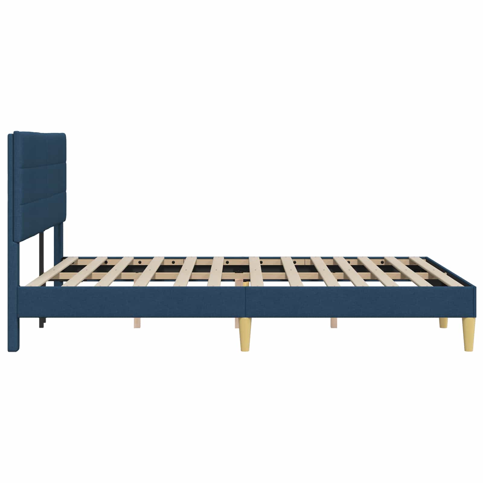 vidaXL Σκελετός Κρεβατιού με κεφαλάρι Μπλε 120 x 190 cm Ύφασμα - Image 5