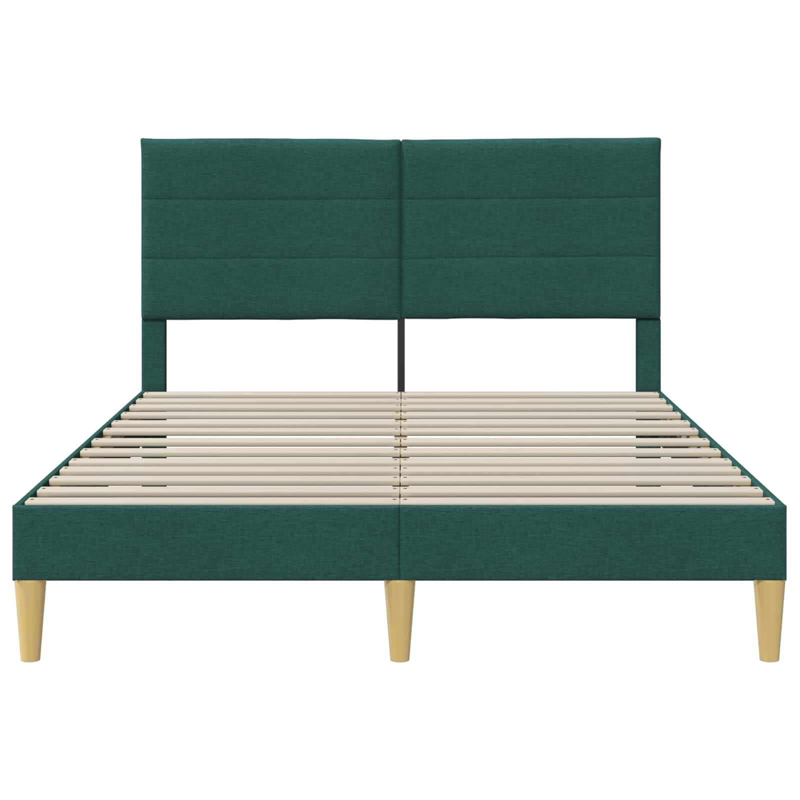 vidaXL Σκελετός Κρεβατιού Σκούρο Πράσινο 160 x 200 cm Ύφασμα - Image 4